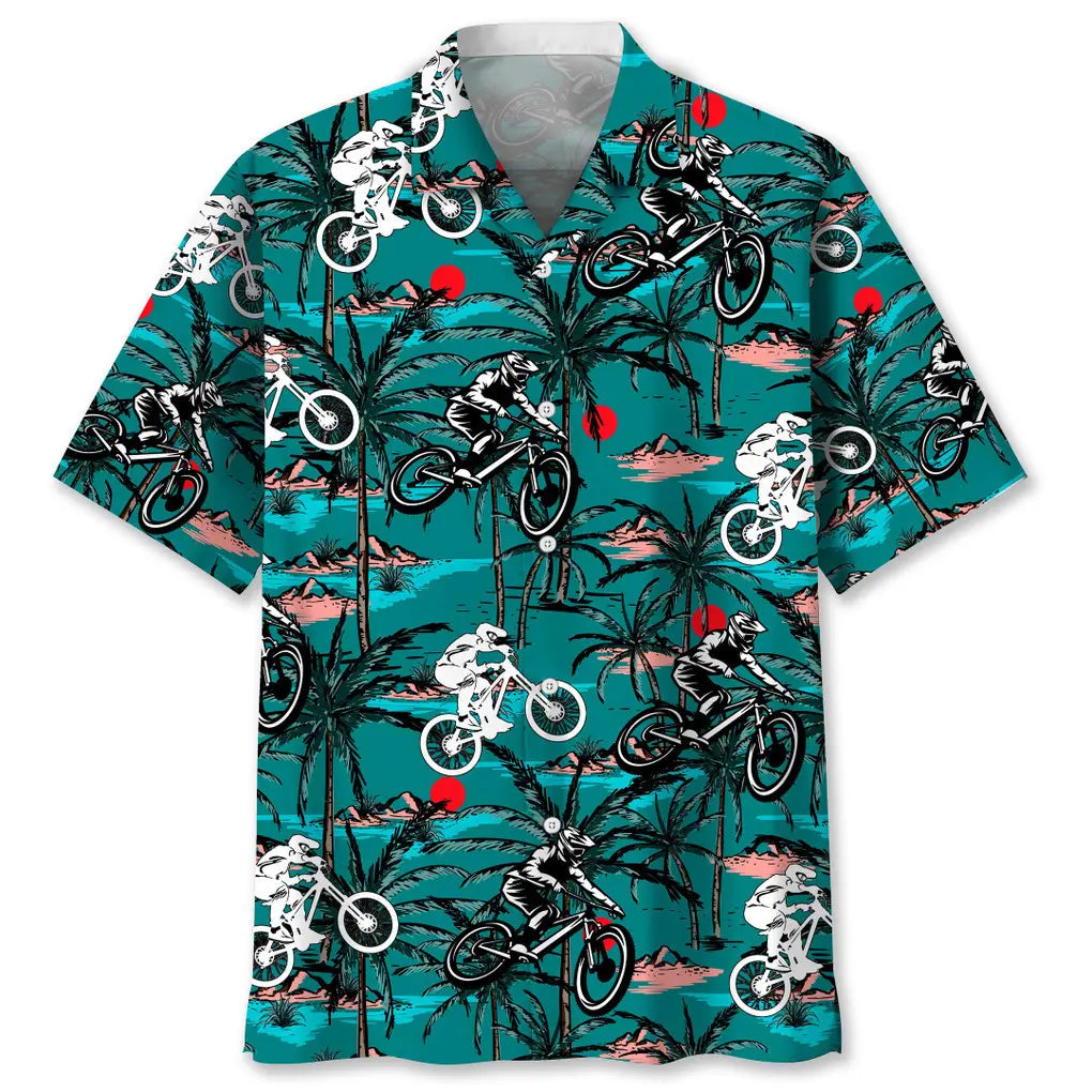 Hawaiian Shirt / Adults / S Mountain Bike Vintage Hawaiian Shirt
