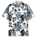 Hawaiian Shirt / Adults / S Mountain Bike White Nature Hawaiian Shirt