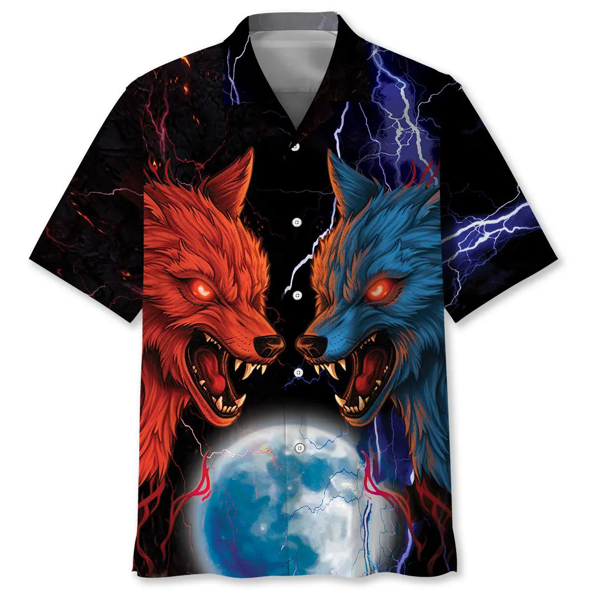 Hawaiian Shirt / Adults / S Mythology Wolf Hawaiian Shirt