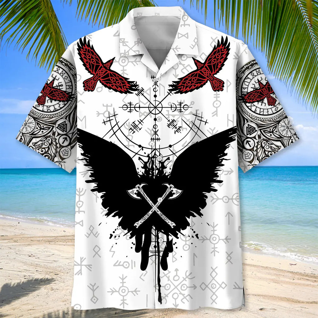 Hawaiian Shirt / Adults / S Norse Viking Hawaiian Shirt