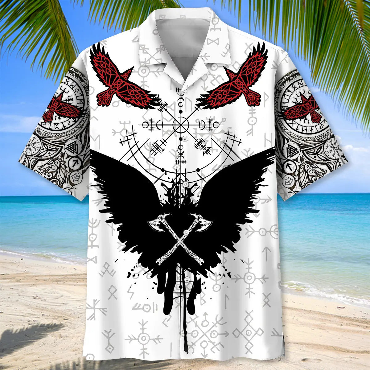 Hawaiian Shirt / Adults / S Norse Viking Hawaiian Shirt