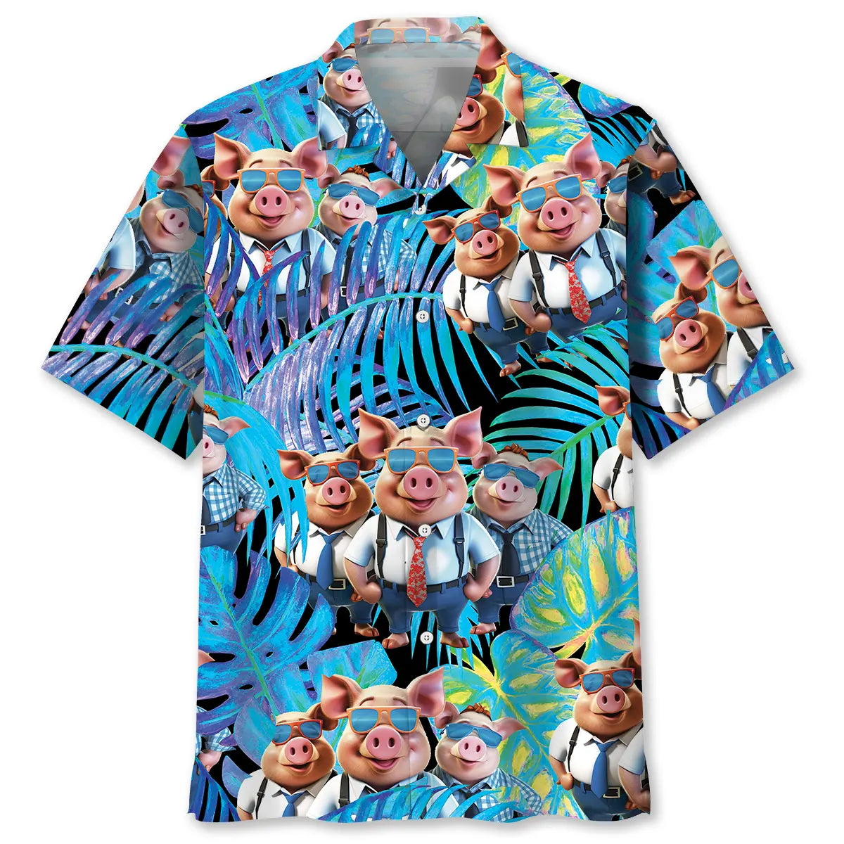 Hawaiian Shirt / Adults / S Officer Pigs Hawaiian Shirt Men