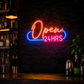 Open 24HRS Flashing RGB LED Neon Sign - Bar Wall Decor