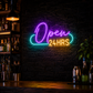 Open 24HRS Flashing RGB LED Neon Sign - Bar Wall Decor