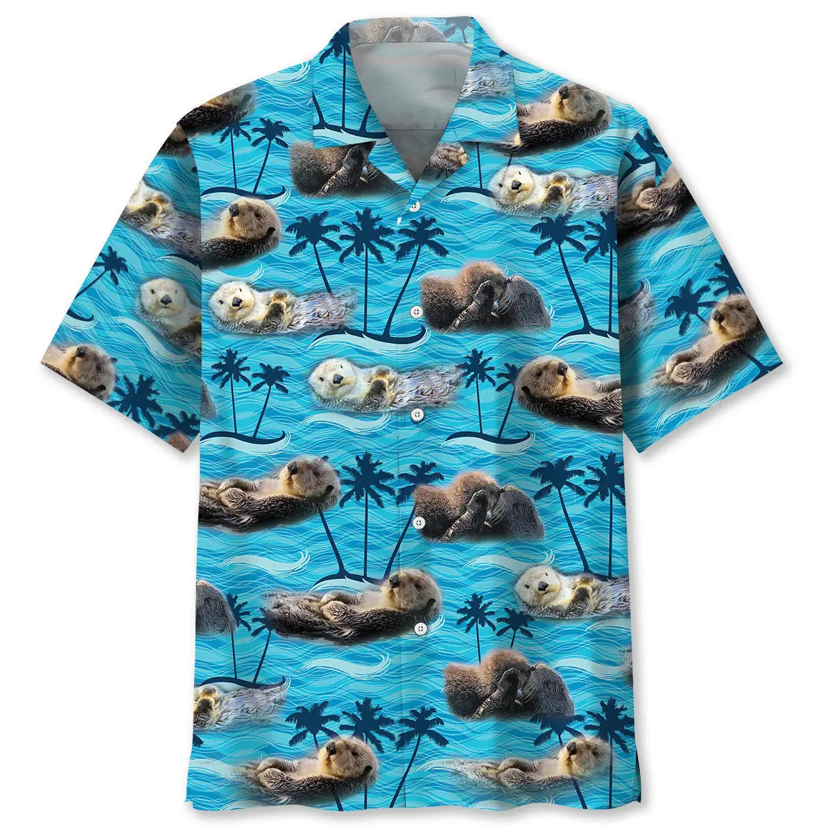 Hawaiian Shirt / Adults / S Otters Ocean Hawaiian Shirt