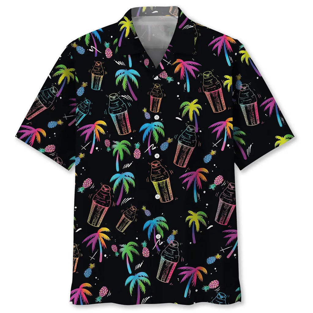 Hawaiian Shirt / Adults / S Palm Tree Shaker Bartender Hawaiian Shirt
