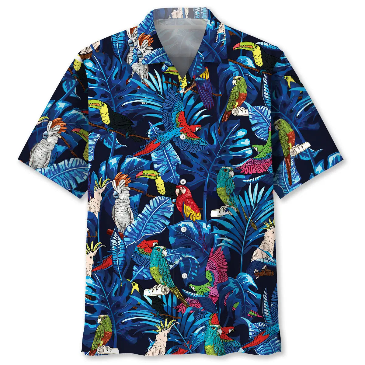 Hawaiian Shirt / Adults / S Parrot Blue Tropical Hawaiian Shirt
