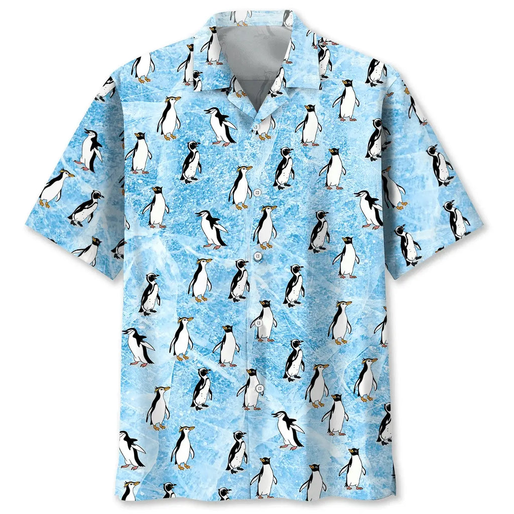 Hawaiian Shirt / Adults / S Penguins Ice Hawaiian Shirt