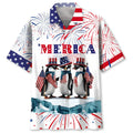 Hawaiian Shirt / Adults / S Penguins Usa Hawaiian Shirt