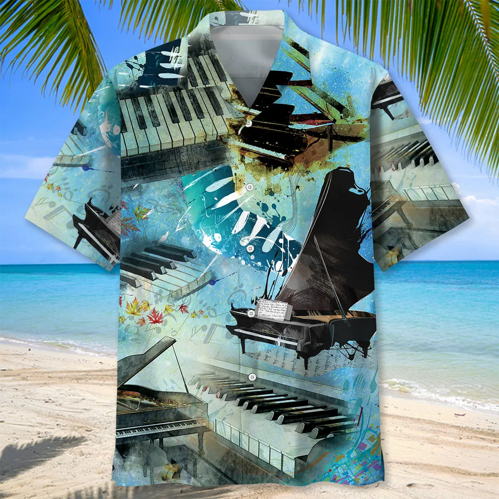 Piano Vintage Hawaiian Shirt