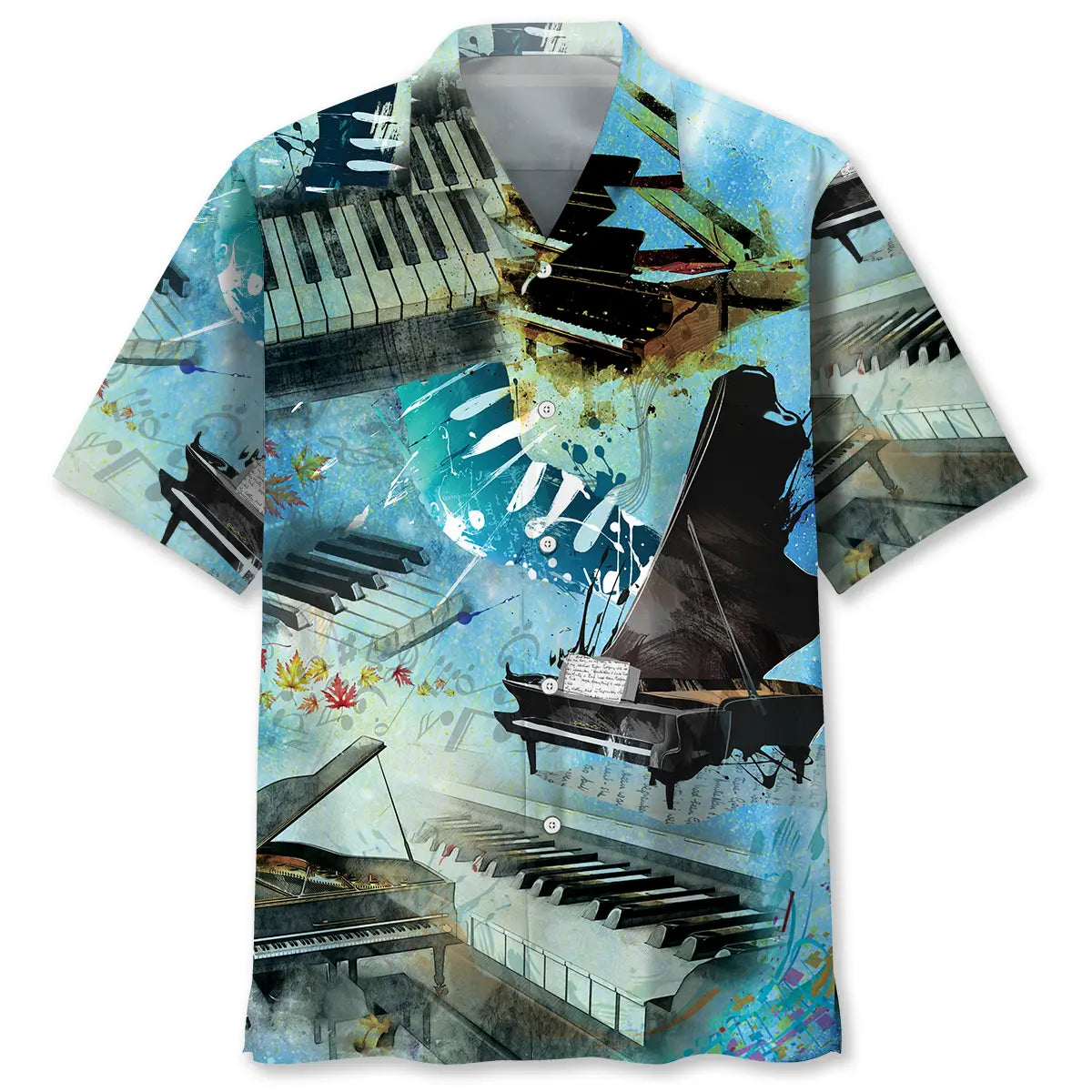 Hawaiian Shirt / Adults / S Piano Vintage Hawaiian Shirt