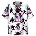 Hawaiian Shirt / Adults / S Pickleball Abstract Background Hawaiian Shirt