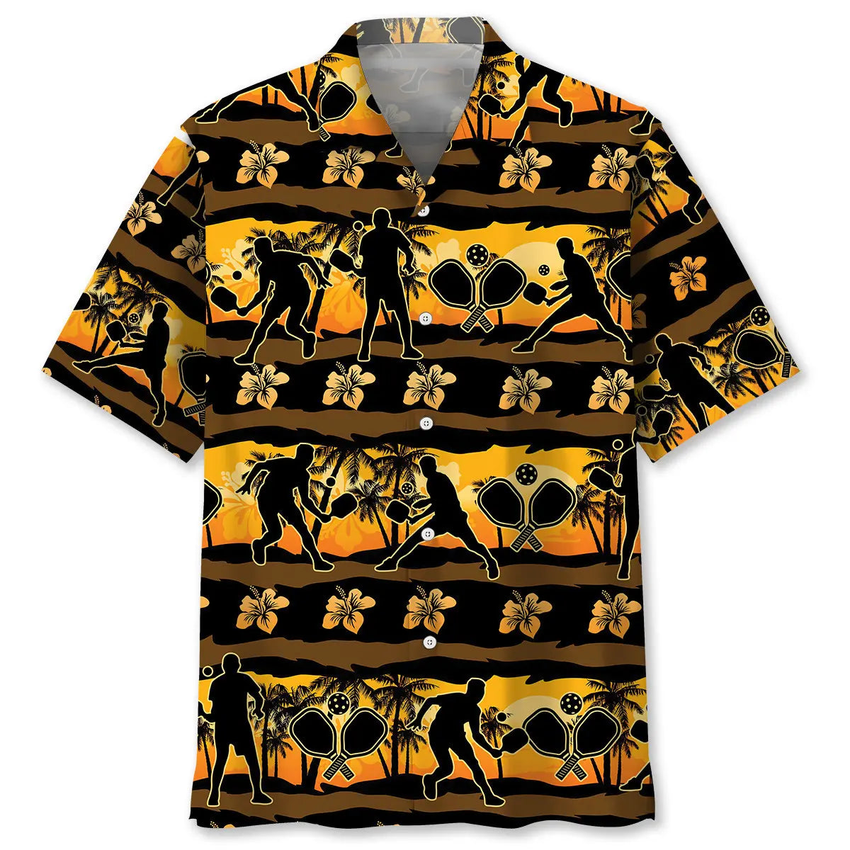 Hawaiian Shirt / Adults / S Pickleball Beach Hawaiian Shirt