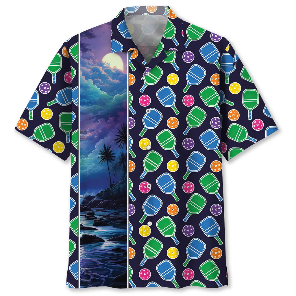 Hawaiian Shirt / Adults / S Pickleball Color Hawaiian Shirt
