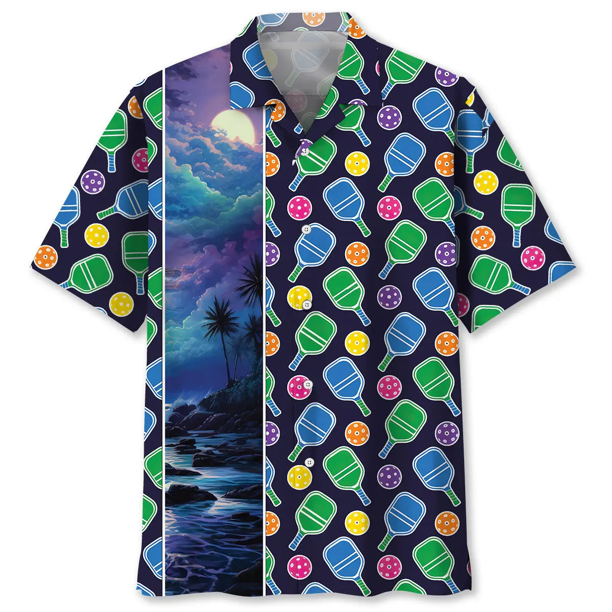 Hawaiian Shirt / Adults / S Pickleball Color Hawaiian Shirt