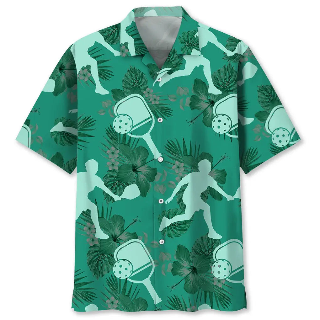 Hawaiian Shirt / Adults / S Pickleball Kelly Green Hawaiian Shirt
