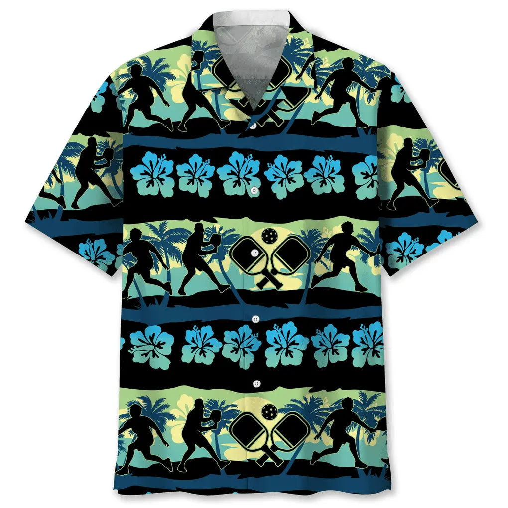 Hawaiian Shirt / Adults / S Pickleball Nature Beach Hawaiian Shirt