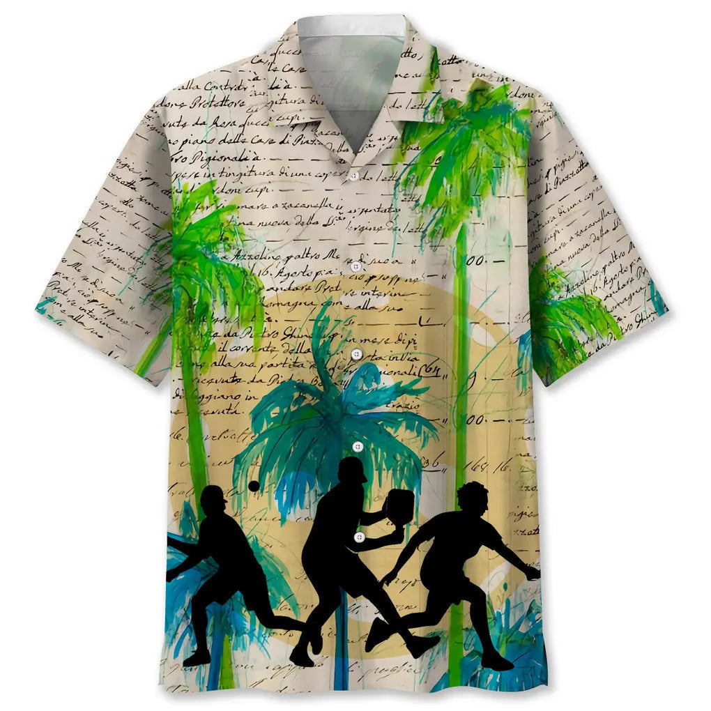 Hawaiian Shirt / Adults / S Pickleball Tree Vintage Hawaiian Shirt