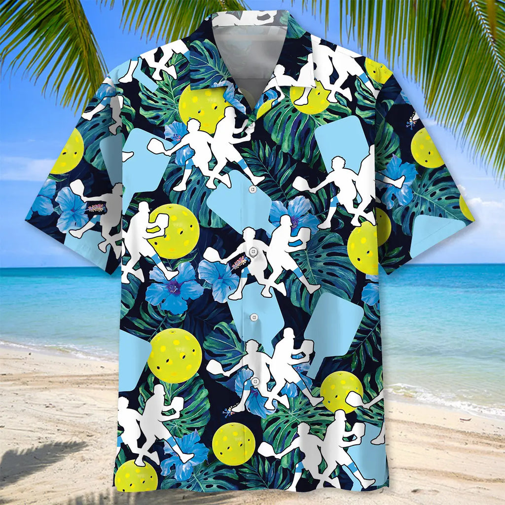 Pickleball Tropical Hawaiian Shirt