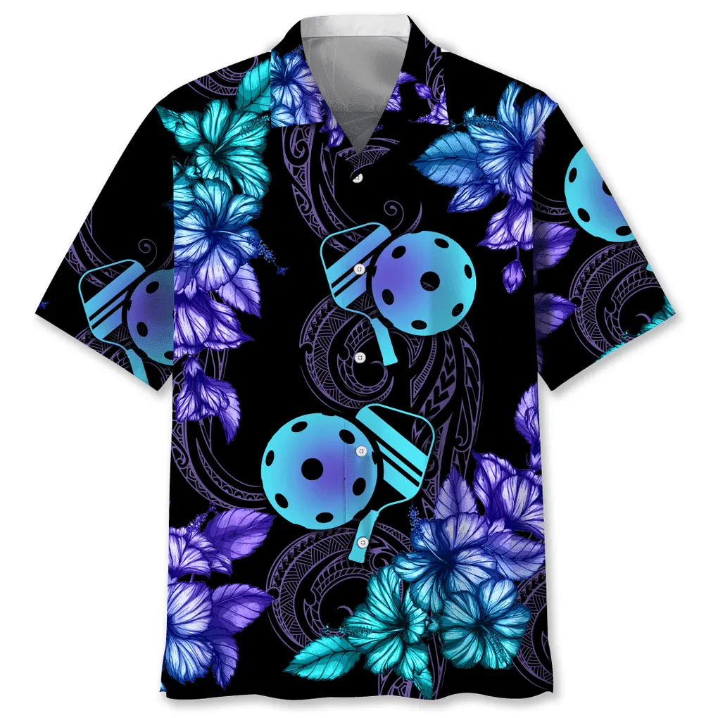 Hawaiian Shirt / Adults / S Pickleball Tropical Hawaiian Shirt
