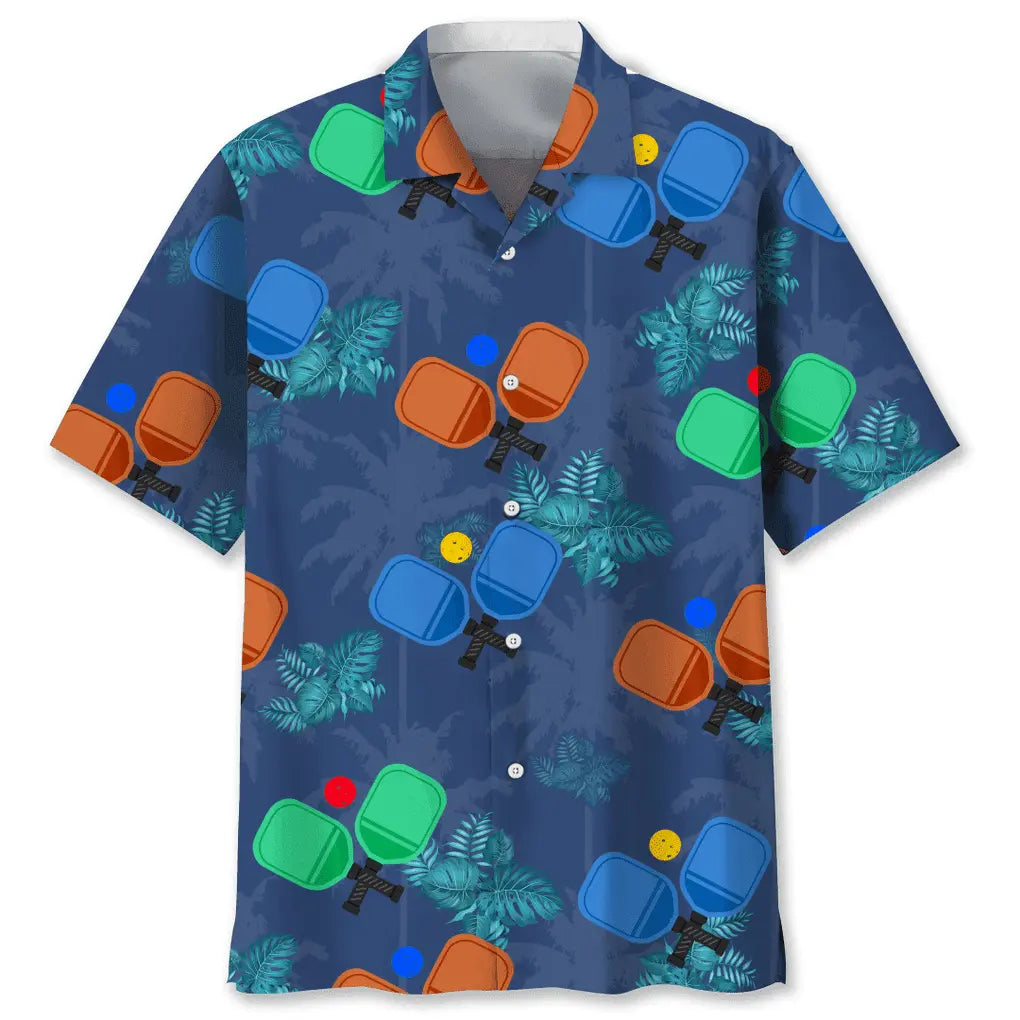 Hawaiian Shirt / Adults / S Pickleball Tropical Hawaiian Shirt