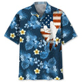 Hawaiian Shirt / Adults / S Pickleball Usa Blue Tropical Hawaiian Shirt