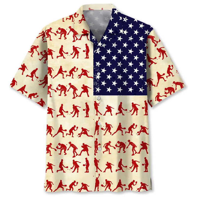 Hawaiian Shirt / Adults / S Pickleball Usa Hawaiian Shirt