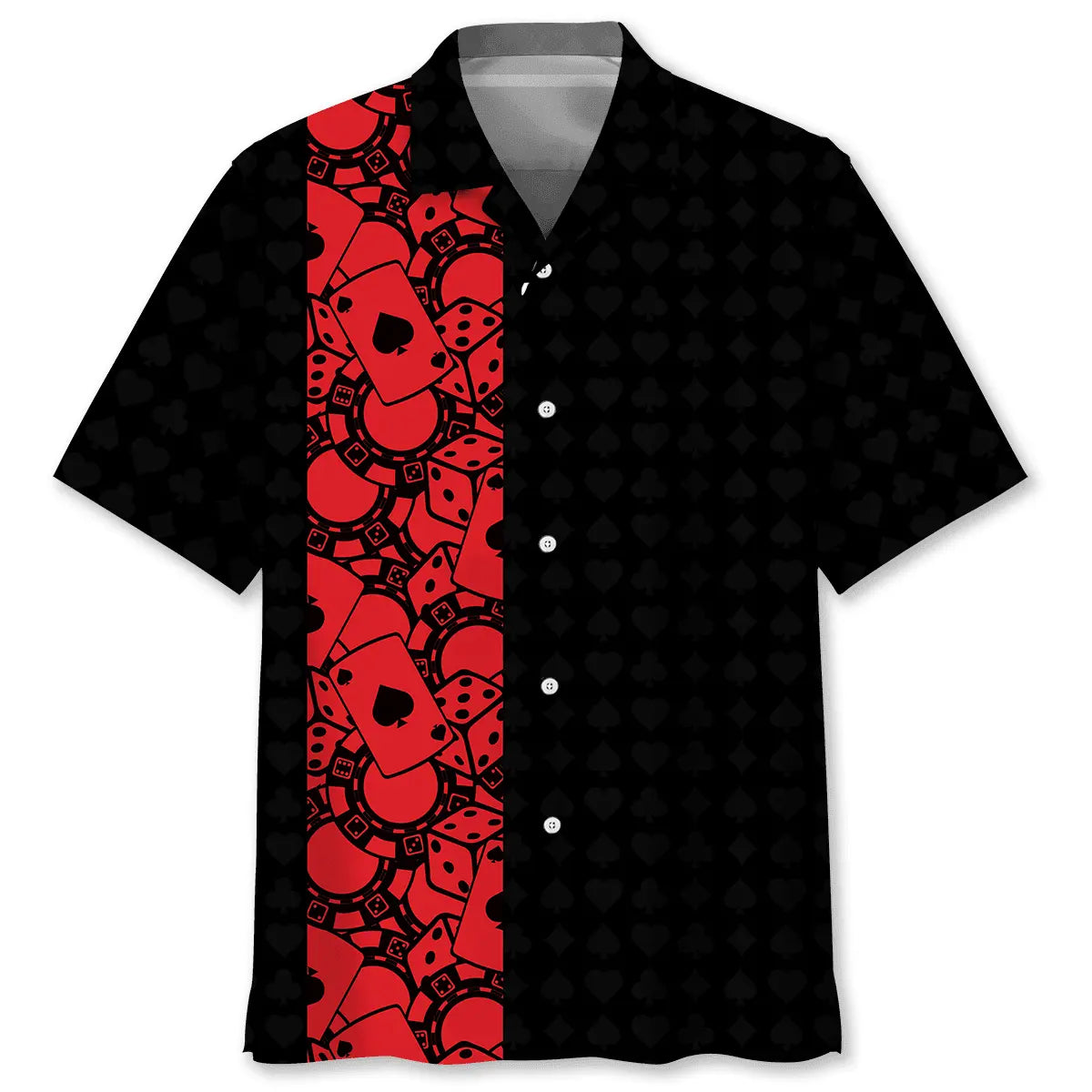 Hawaiian Shirt / Adults / S Poker Black Red Hawaiian Shirt