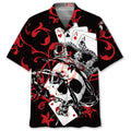 Hawaiian Shirt / Adults / S Poker Skull Hawaiian Shirt