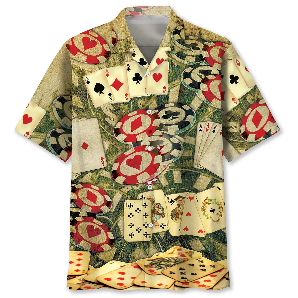 Hawaiian Shirt / Adults / S Poker Vintage Hawaiian Shirt