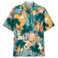 Hawaiian Shirt / Adults / S Pug Palm Tree Colorful Hawaiian Shirt
