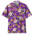 Hawaiian Shirt / Adults / S Purple Palm Tree Trumpet Hawaiian Shirt