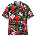 Hawaiian Shirt / Adults / S Red Alien Hawaiian Shirt