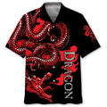Hawaiian Shirt / Adults / S Red Chinese Dragon Hawaiian Shirt