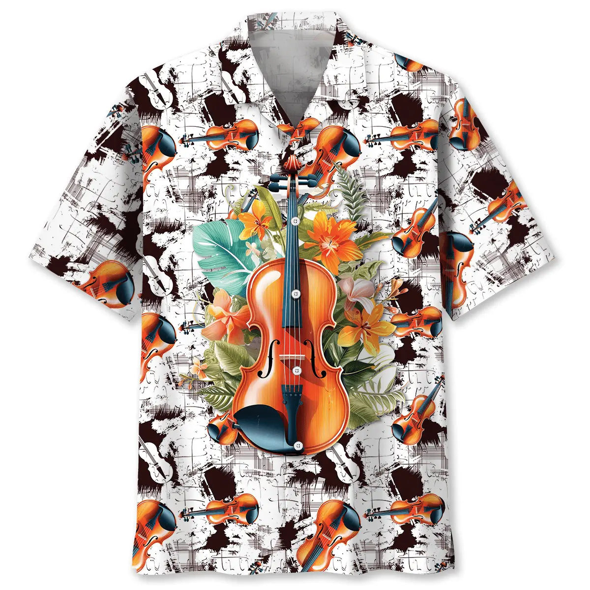 Hawaiian Shirt / Adults / S Retro Colorful Violin Hawaiian Shirt