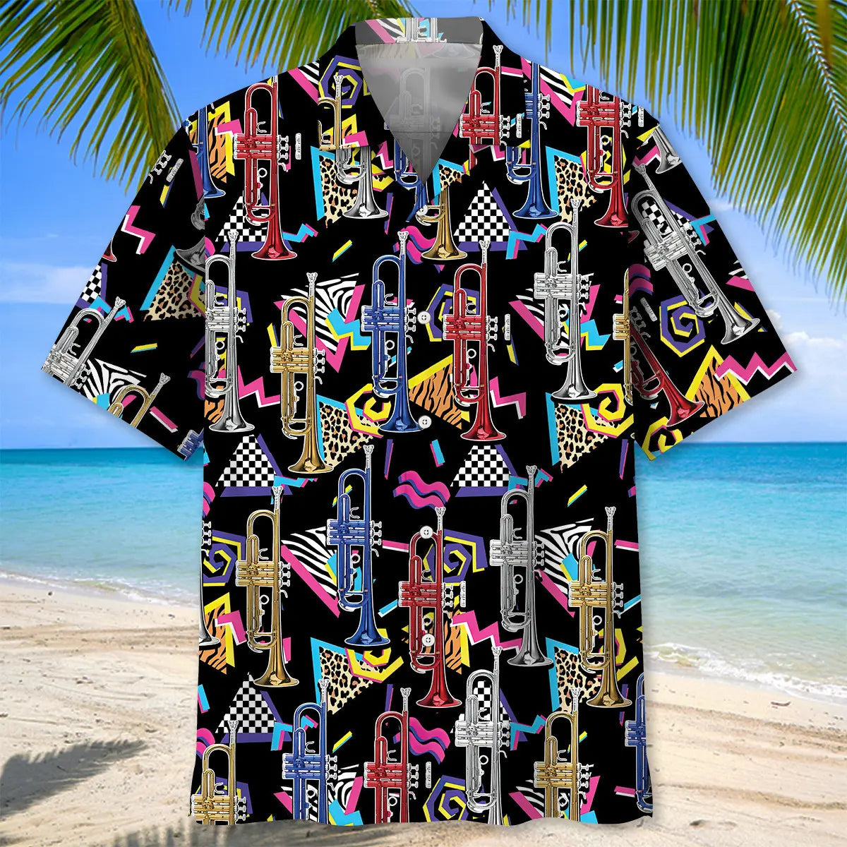Retro Trumpet Hawaiian Shirt