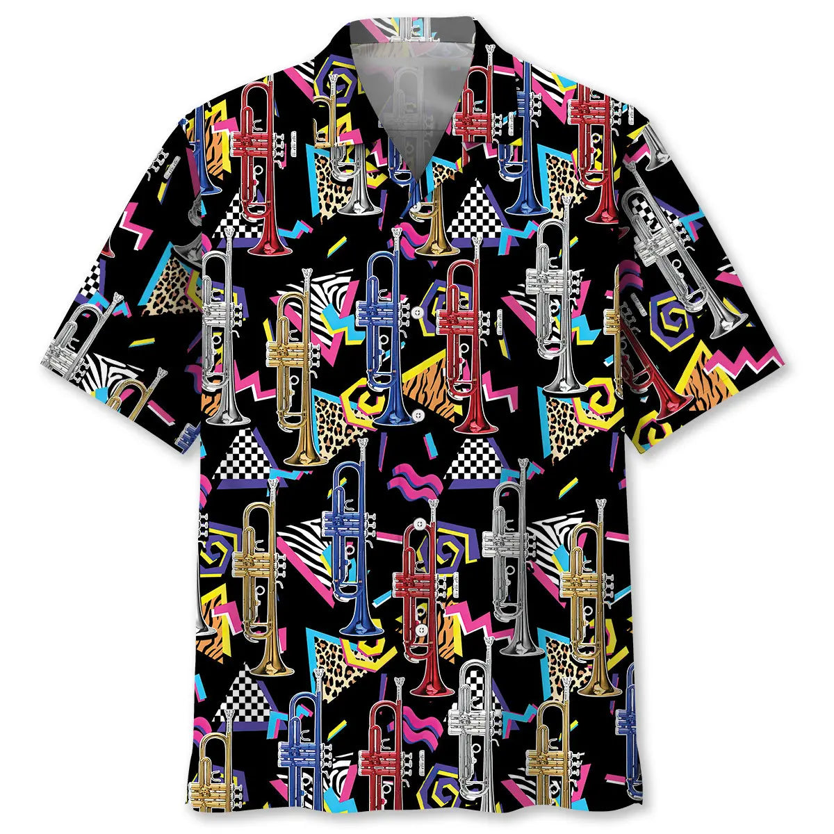 Hawaiian Shirt / Adults / S Retro Trumpet Hawaiian Shirt