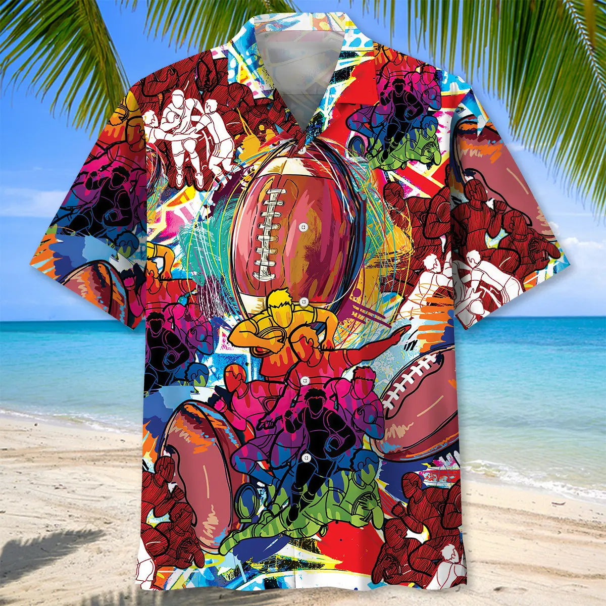 Rugby Color Hawaiian Shirt