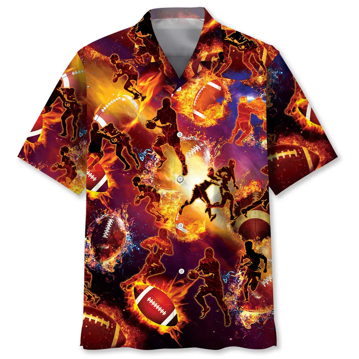 Hawaiian Shirt / Adults / S Rugby Fire Hawaiian Shirt