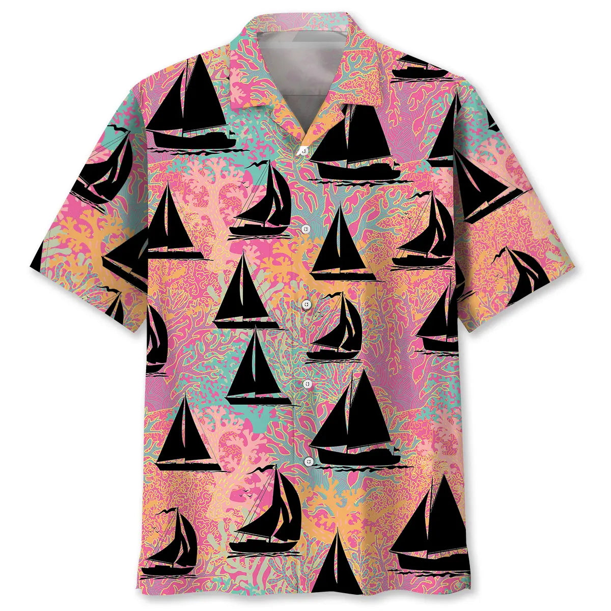 Hawaiian Shirt / Adults / S Sailing Pink Hawaiian Shirt