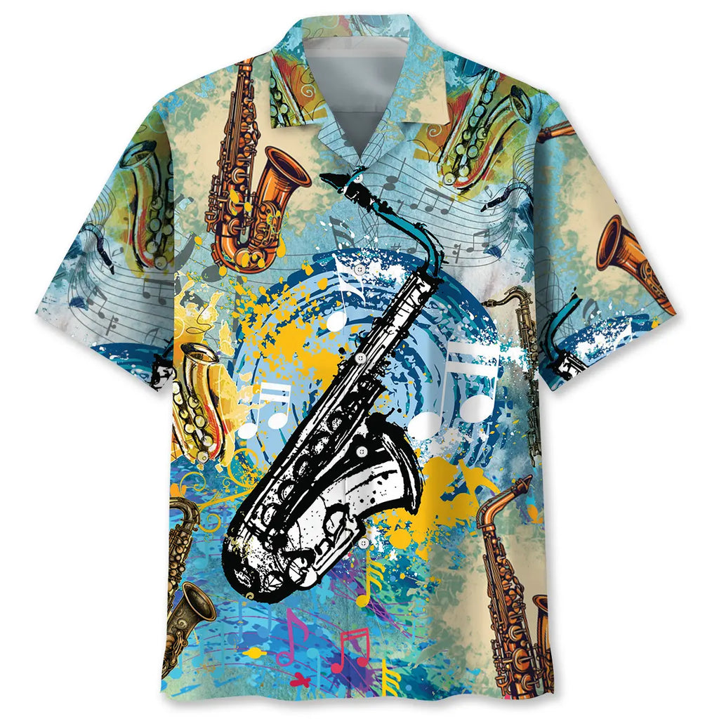 Hawaiian Shirt / Adults / S Saxophone Color Hawaiian Shirt