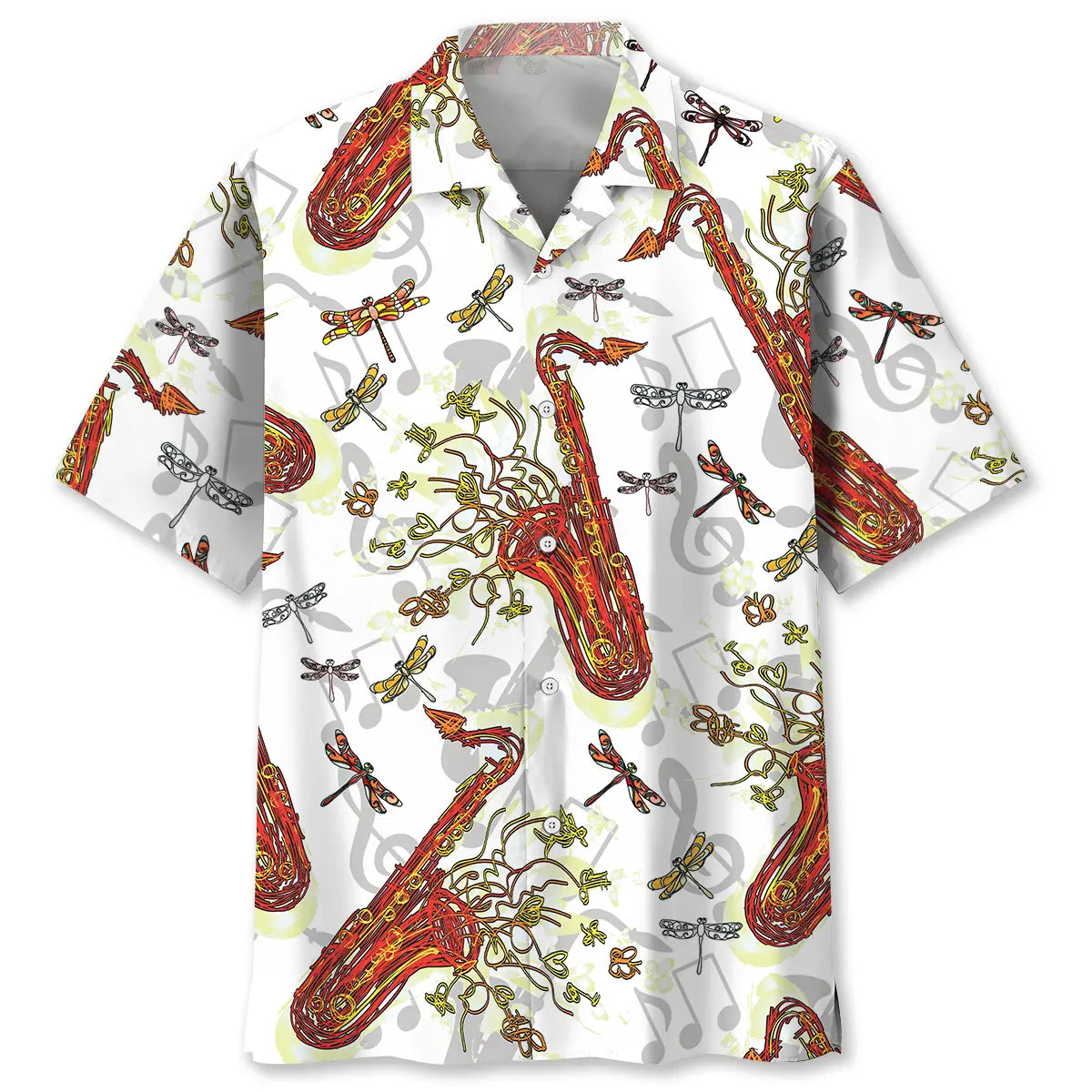 Hawaiian Shirt / Adults / S Saxophone Fly Hawaiian Shirt