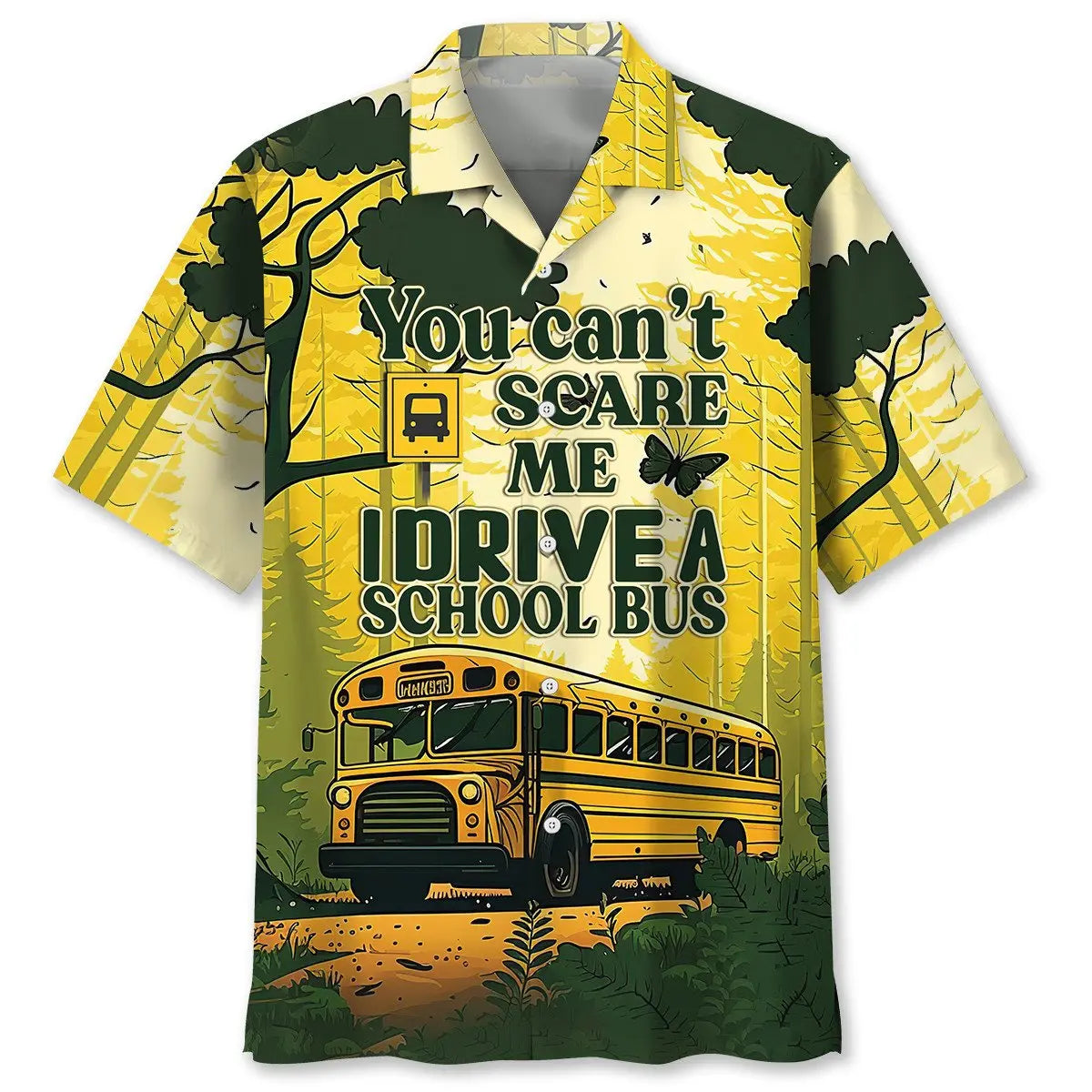 Hawaiian Shirt / Adults / S School Bus Drive Hawaiian Shirt
