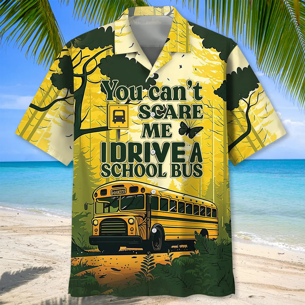 School Bus Drive Hawaiian Shirt
