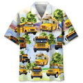 Hawaiian Shirt / Adults / S School Bus Hawaiian Shirt