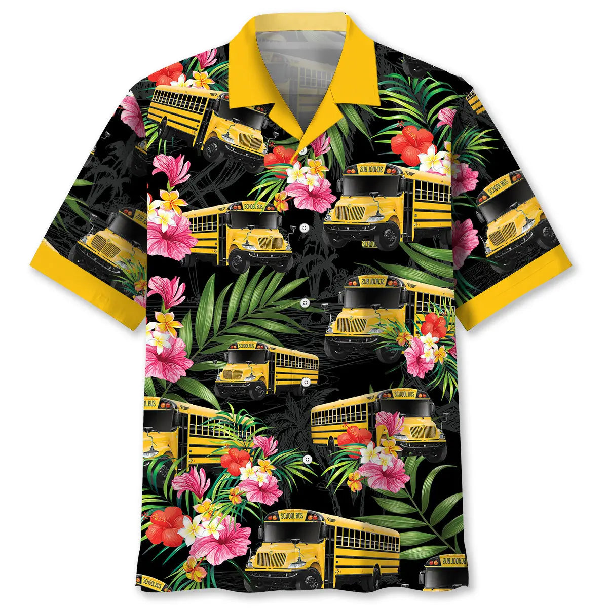 Hawaiian Shirt / Adults / S School Bus Nature Hawaiian Shirt
