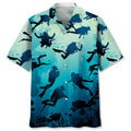 Hawaiian Shirt / Adults / S Scuba Diving Beach Hawaiian Shirt