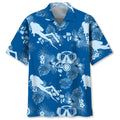 Hawaiian Shirt / Adults / S Scuba Diving Blue Hawaiian Shirt