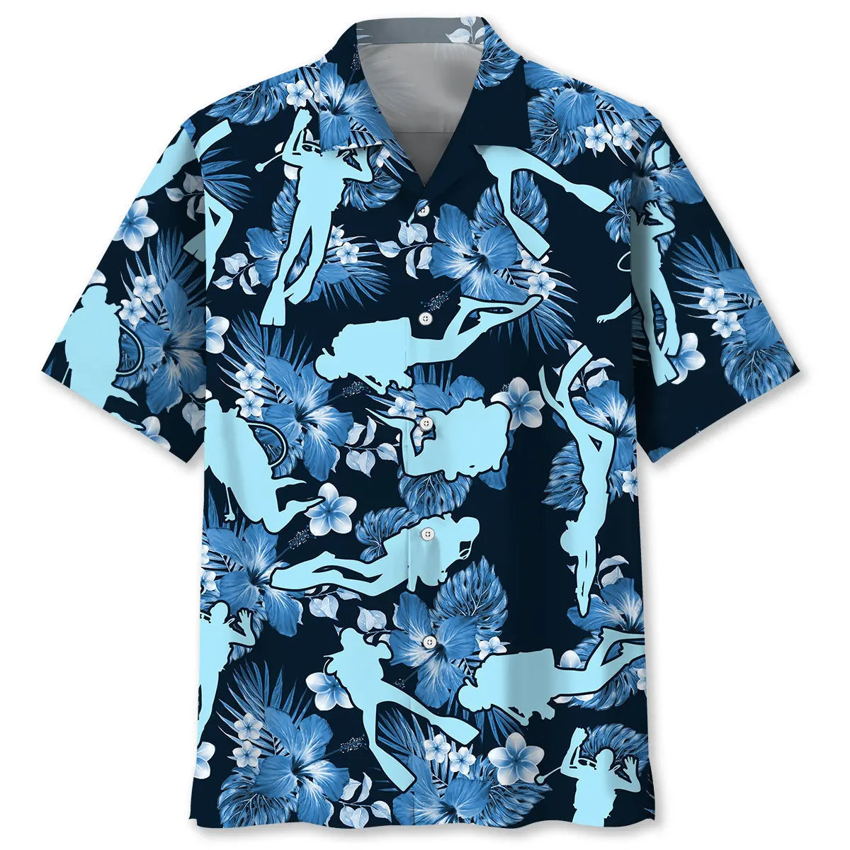 Hawaiian Shirt / Adults / S Scuba Diving Blue Nature Hawaiian Shirt