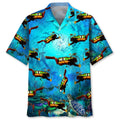 Hawaiian Shirt / Adults / S Scuba Diving Creature Hawaiian Shirt